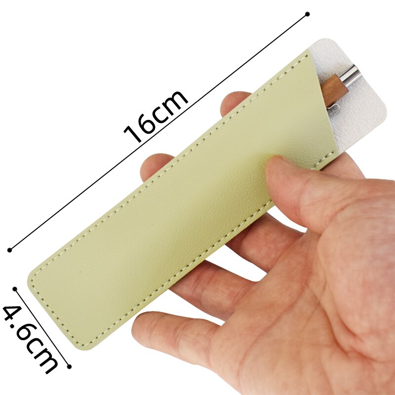 PU Leather Pen Protection Cover Holder Soft Pencil Case Writing Materials Pencilcase Stationery Office School Supplies