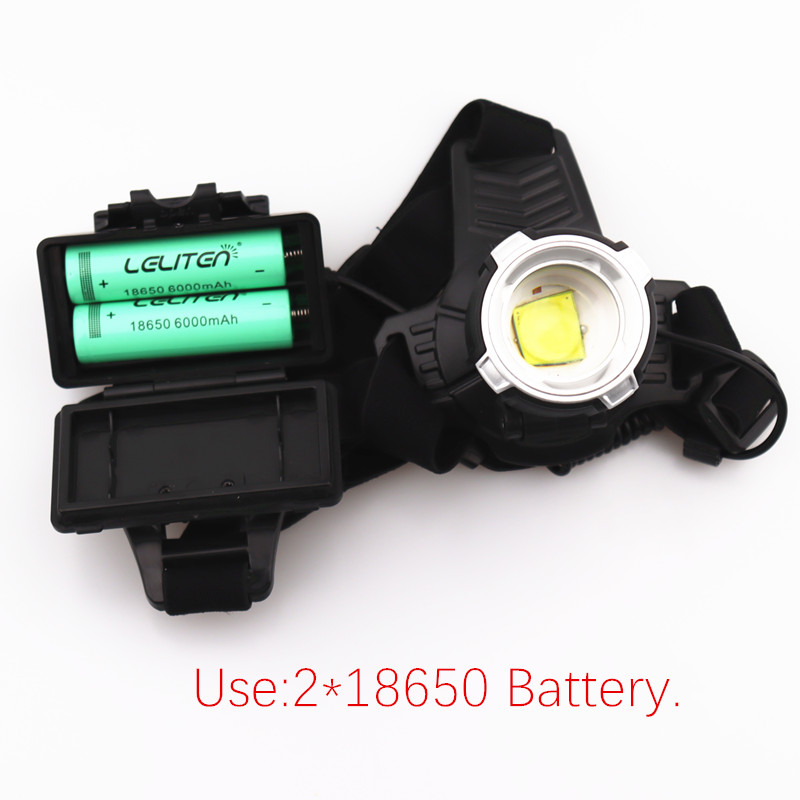 High XHP-70 LED ZOOM Headlamp zooming Head Lamp USB charging Waterproof fishing headlight