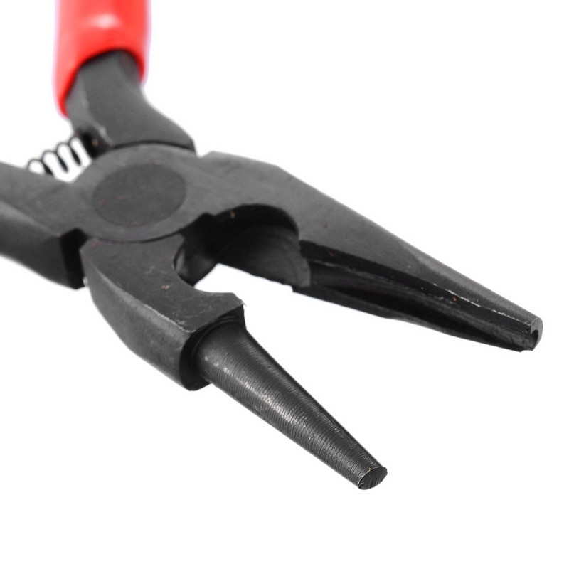DIDIHOU DIY Equipments Red Round Nose and Concave Pliers DIY Beading Jewelry Making Tool