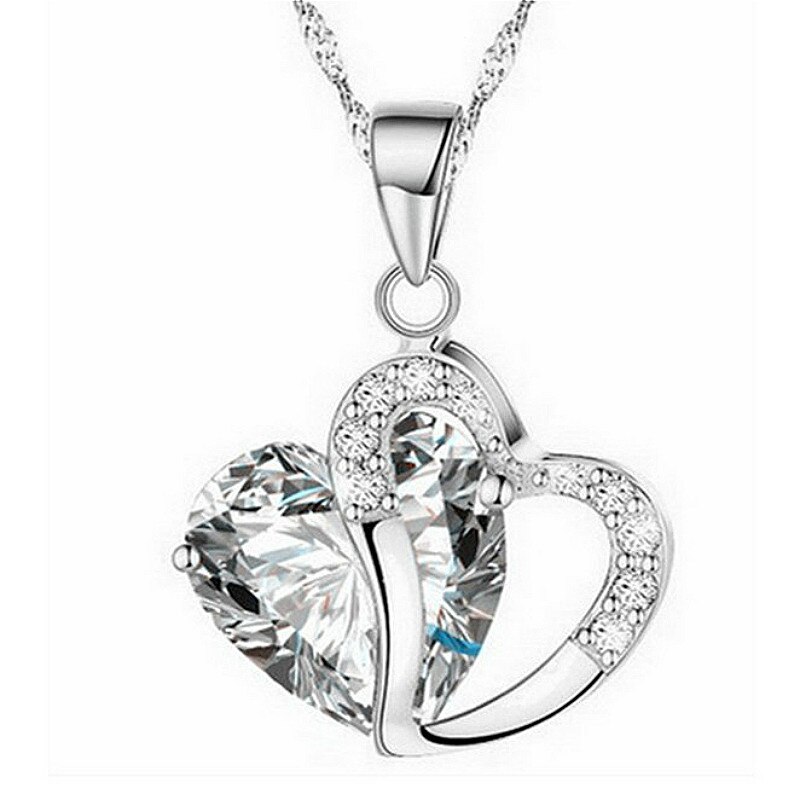 Meerdere hartvormige Water Wens Fles Ketting Crystal Power Kettingen meisje Datum Sieraden: J