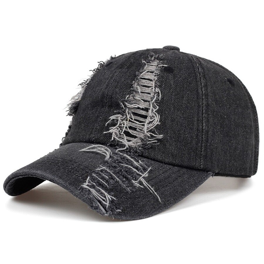 frühling Herbst Getragen Denim Cap Sommer Outdoor Freizeit Visier Hut Trend Loch Damen Baseball Caps Hip Hop Sport hüte