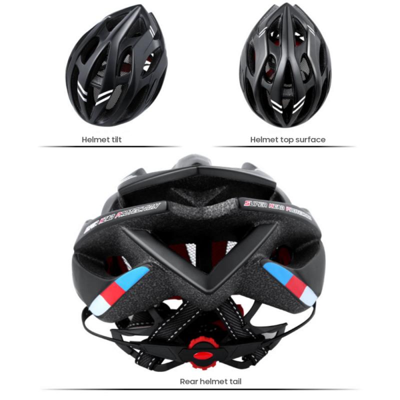 Unisex Cycling Helmet With Light Bike Ultralight Helmet Intergrally-molded Mountain Road Bike Bicycle MTB Helmet Safe Cap