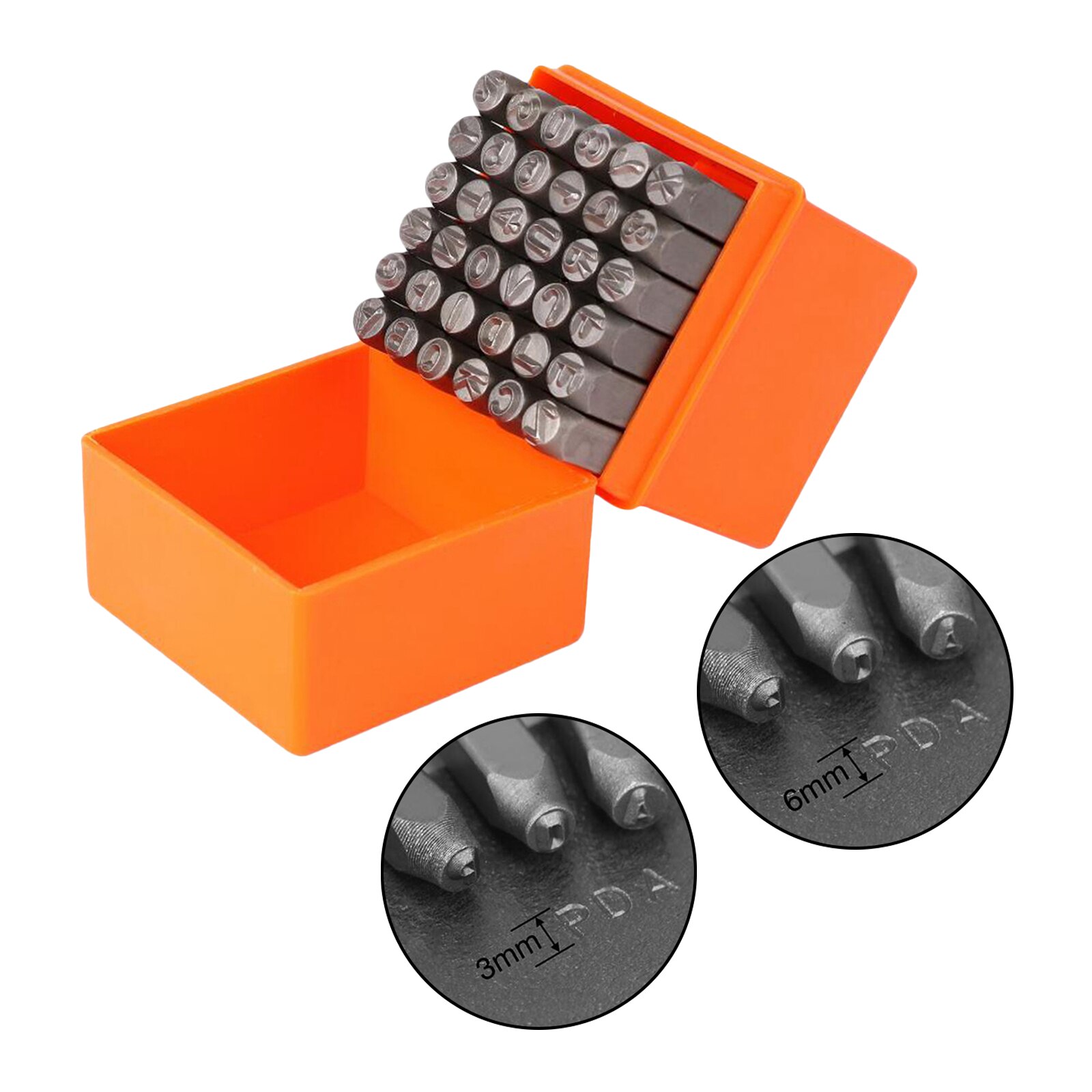 36pc Capital Letters and Numbers Stamp Set Alphabet Stamp Tools