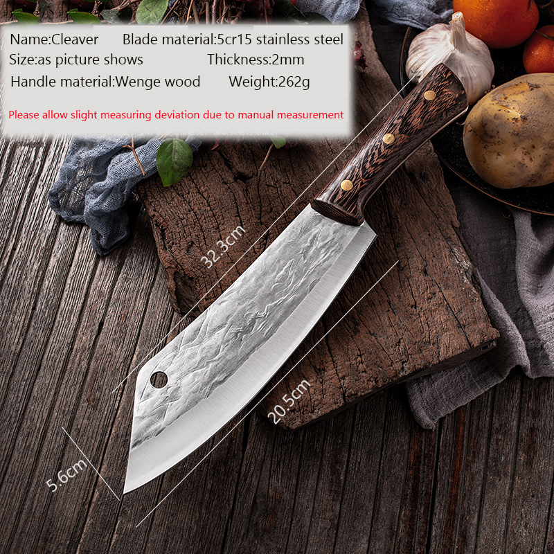 Cuchillo japonés para deshuesar, utensilio de cocina de acero, hecho a mano, Santoku: 3