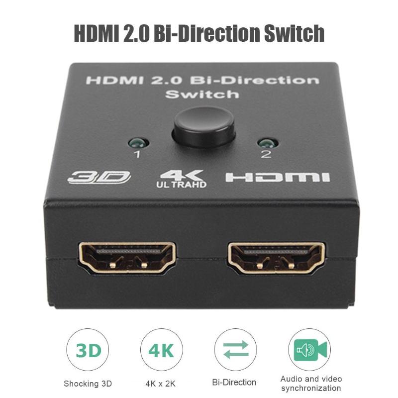 2 In 1 Uitgang Hdmi Splitter 4K Hdmi Twee-weg Switcher Voor 4K Hdr HDCP2.2 Adapter Verschillende specificaties Breed Scala Van Toepassingen