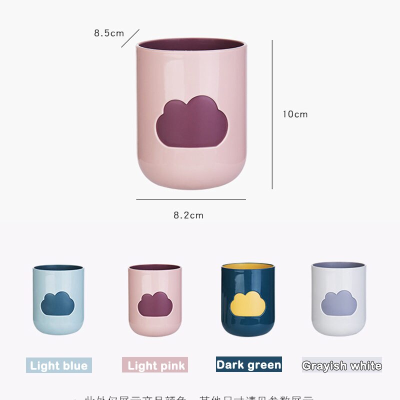 Vasos de baño para cepillos de dientes, taza de lavado portátil de viaje nórdico, buena imagen de nube, organizador de almacenamiento, U3
