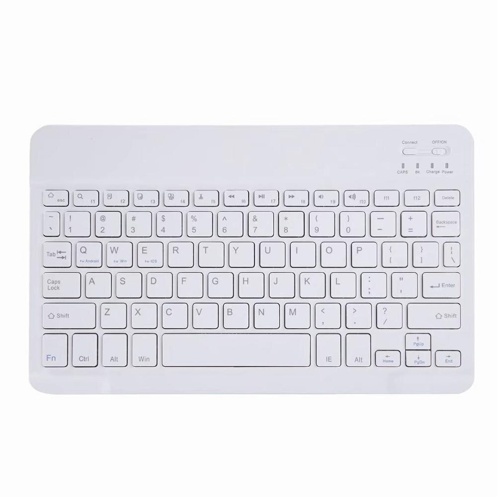 Clavier Bluetooth Souris Pour Huawei MediaPad T3 T5 M2 M3 Lite 8.0 T10 T10S 10.1 M3 8.4 M5 M6 8.4 Matepad 10.4 Pro 10.8» Tablette: White