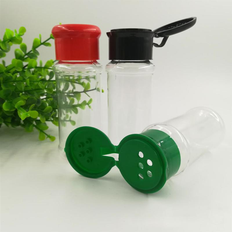 10/12/24pcs Plastic Spice Pot Seasoning Bottles Pepper Shakers Salt Jar Condiment Can Cruet Seasoning Storage Box for Barbecue