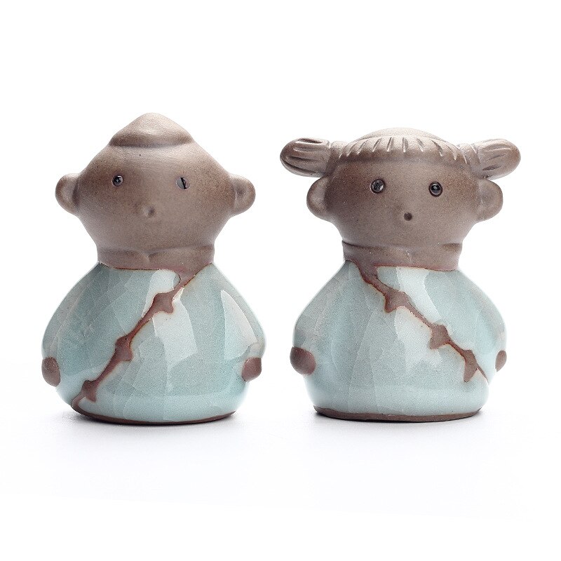 Service à thé en céramique cérémonie du thé | d'anniversaire de petite amie cérémonie de thé avec glaçage zéro, thé rehausseur de thé, décoration Mini service à thé Pet: A pair