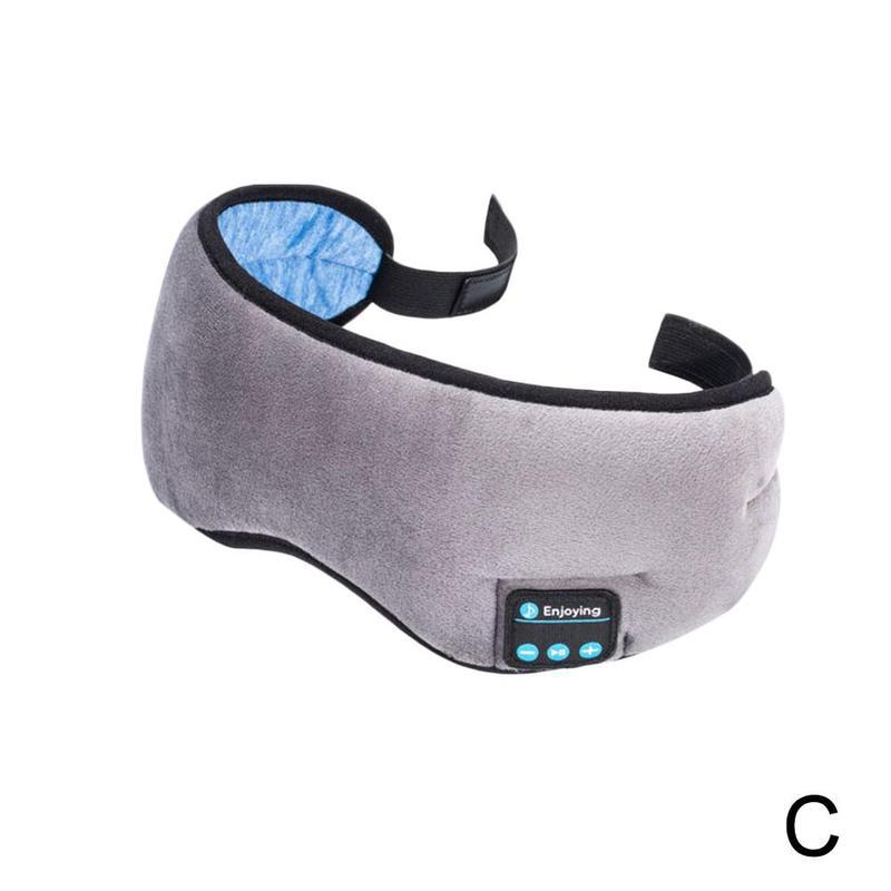 Smart Sleep Eye Mask Bluetooth Wireless Music Nap Headphone Earphone Travel Eye Shades With Built-in Speakers Mic Handsfree: B