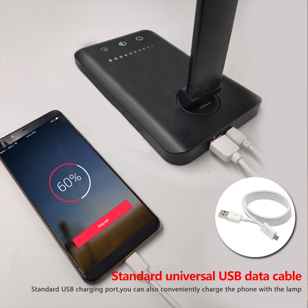 3 in1 trådløs oplader led skrivebordslampe luminaria multifunktion led bordlampe touch bordlampe til iphone airpods samsung huawei