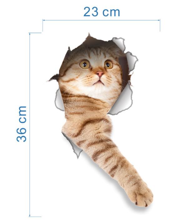 1 Piece 3D Cat Stickers, Family Wall sticker Decals, Window, Bedroom, Bathroom, Bath Seat Decor, Kitchen Accessories: HM014148