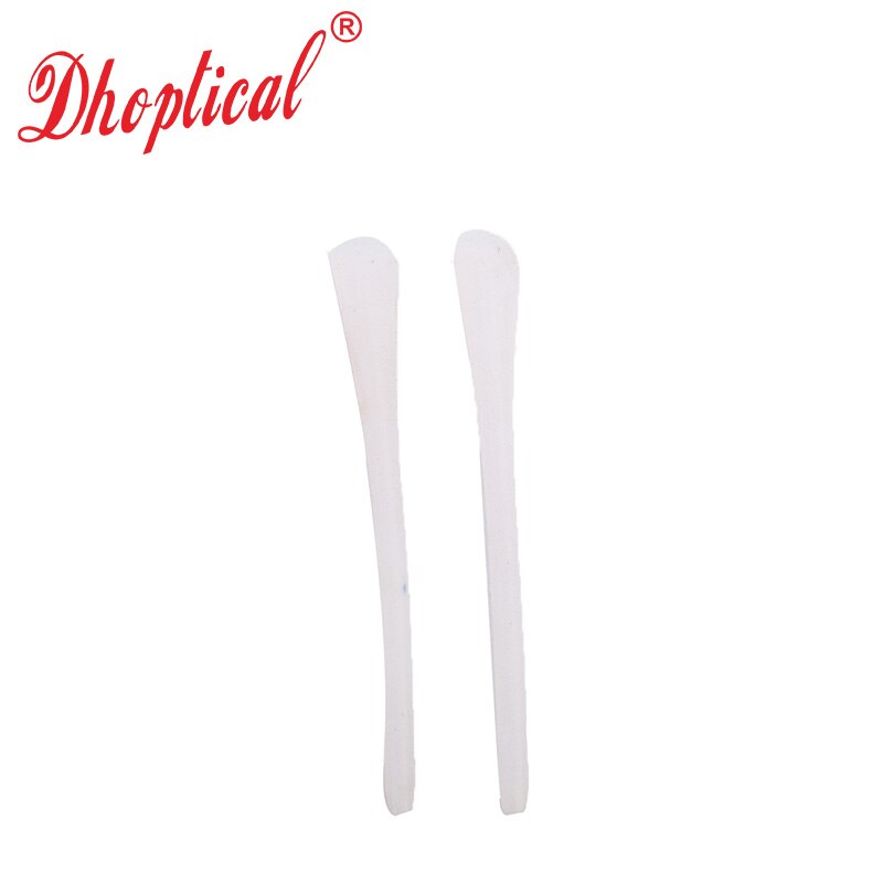 (50 pares) Puntas para patillas de anteojos Material de silicona Empuñaduras suaves para las orejas Agujero redondo de 5 colores para tienda de gafas y Hospital ocular: Blanco