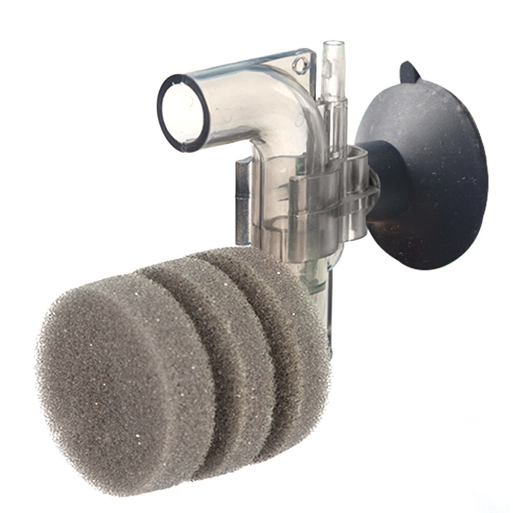 Mini With Suction Cup Fish Tank Filter Biochemical Sponge Reduce Noise Easy Apply Manual Oxygen Increase Shrimp Cleaner Tool