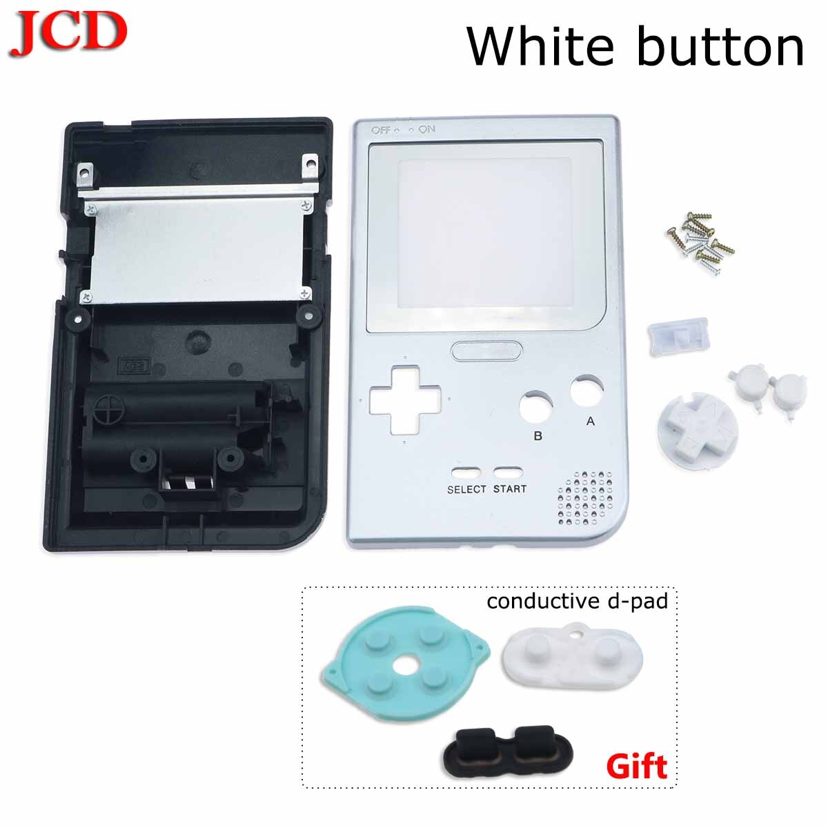 JCD Full Case Cover Housing Shell Replacement for Gameboy Pocket Game Console for GBP Case with Buttons conductive d-pad: No3