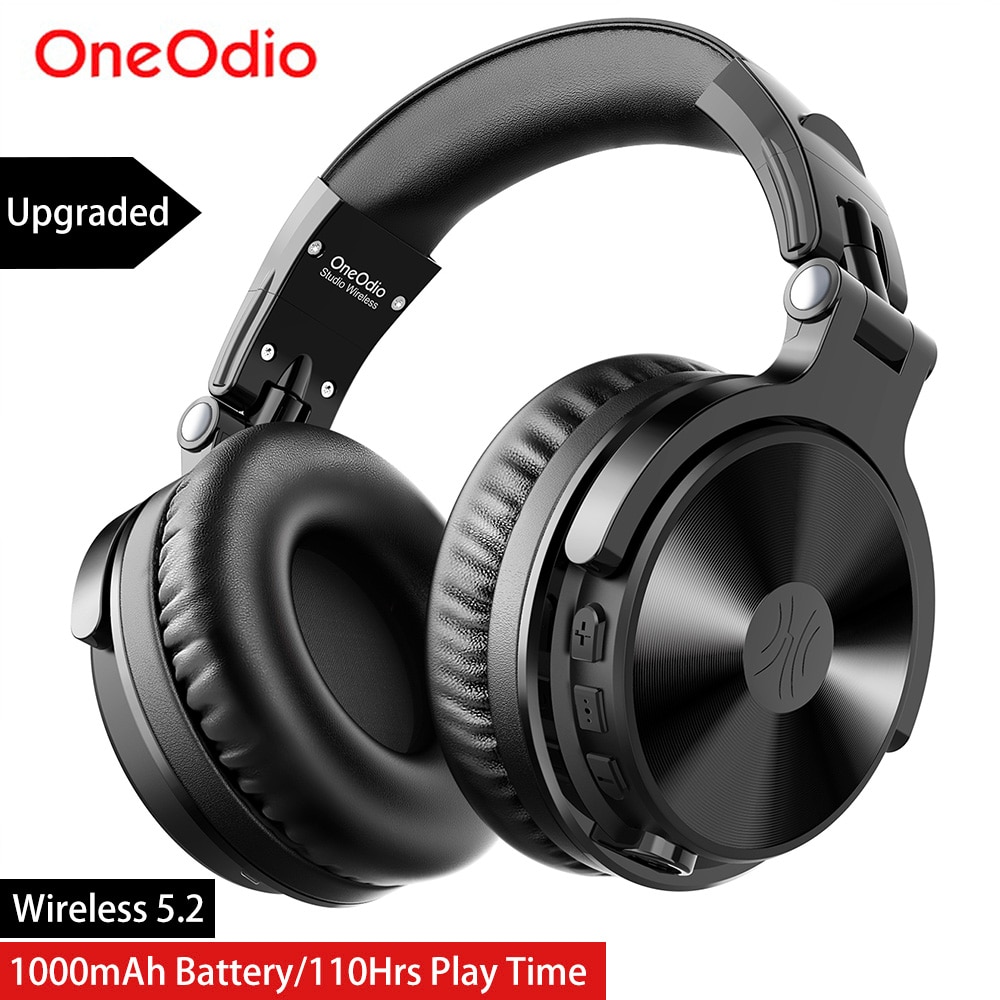 Oneodio Bluetooth Wireless Headphones With Microphone 110Hrs Foldable Over Ear Bluetooth 5.2 Headset For Mobile Phone PC Sports