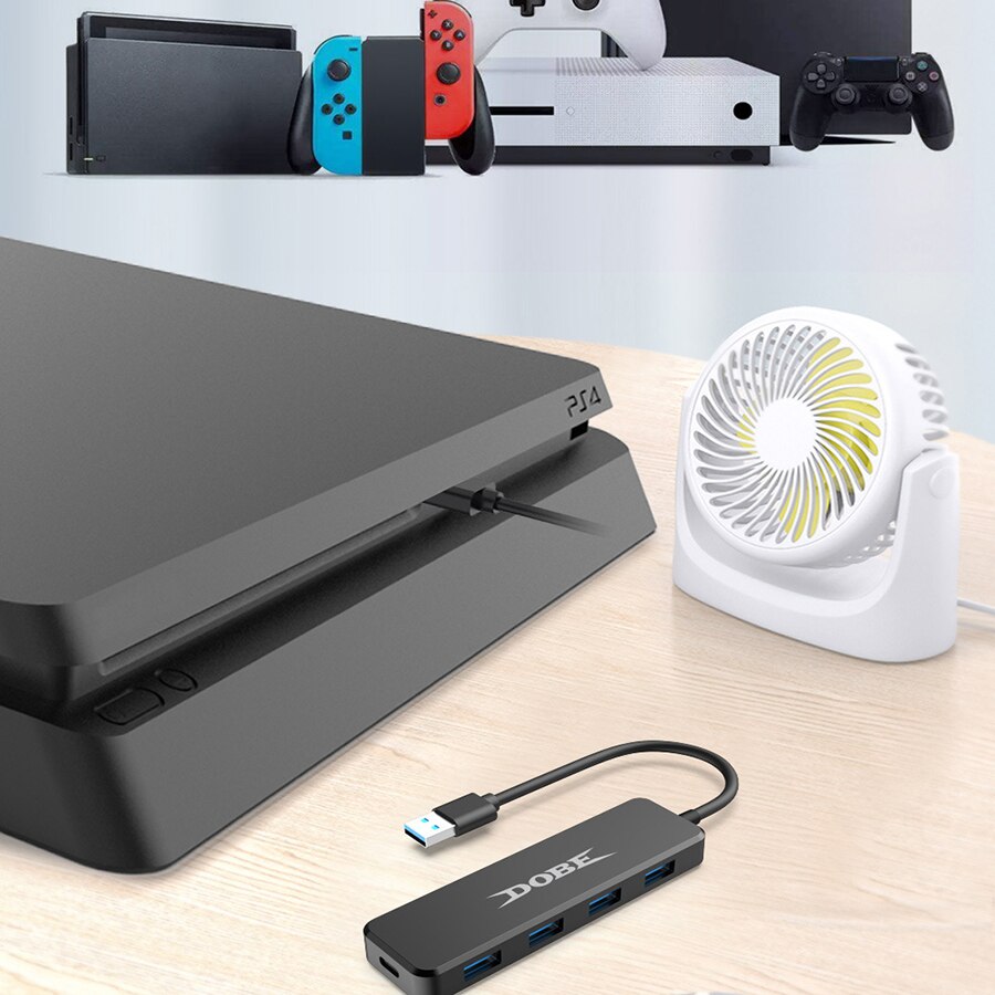 Ps4 Ps4 Slim Ps4 Pro Hub 4 Port USB 3.0 Hub High Speed USB Cable Adapter for PS4 NS XBOX360 Notebook PC Laptop USB Flash Drives