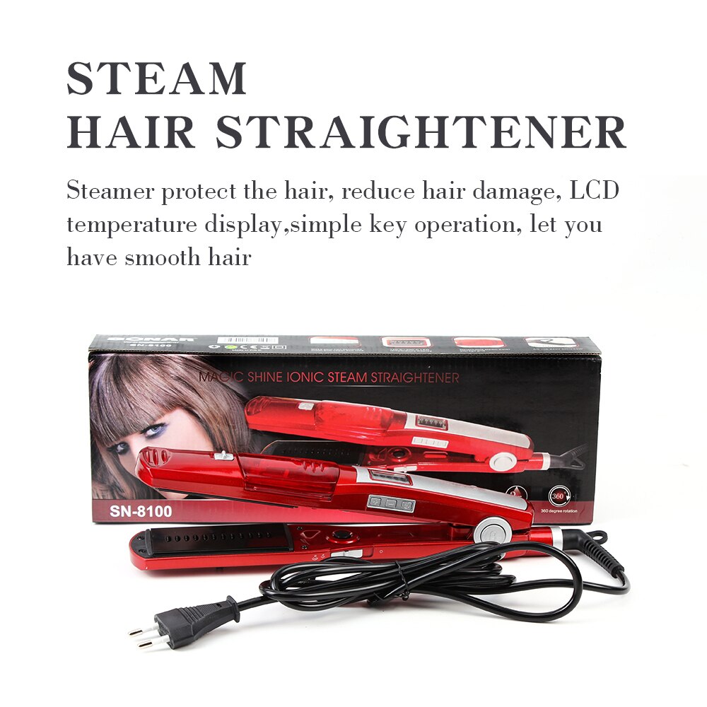 Professionele Stoom Stijltang Haar Ijzer Stoom Stijltang Water Hydraterende Styling Tool