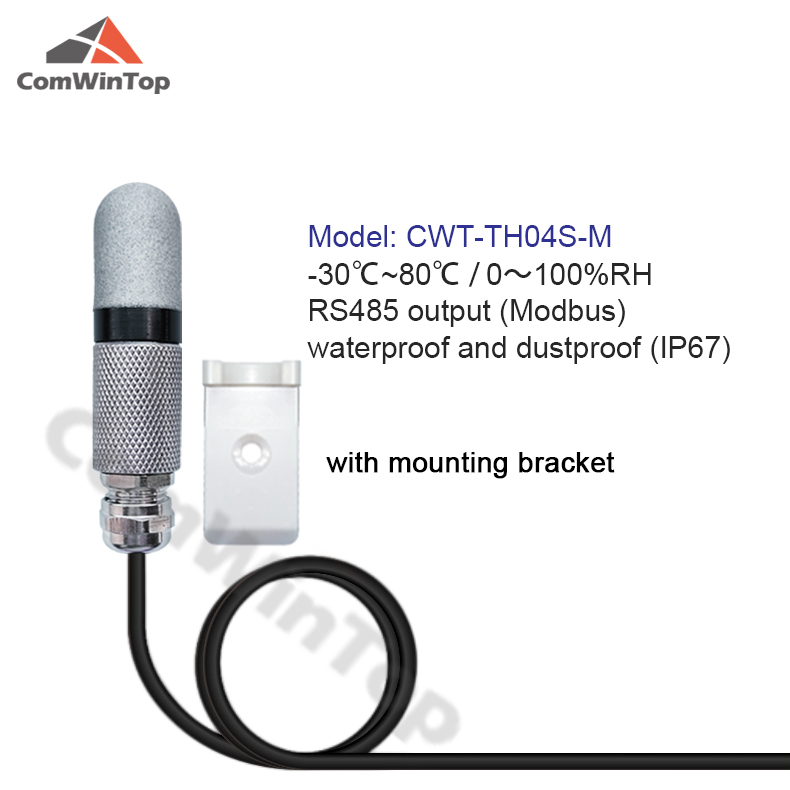 RS485 Modbus Water Proof Temperature Humidity Sensor Probe: black