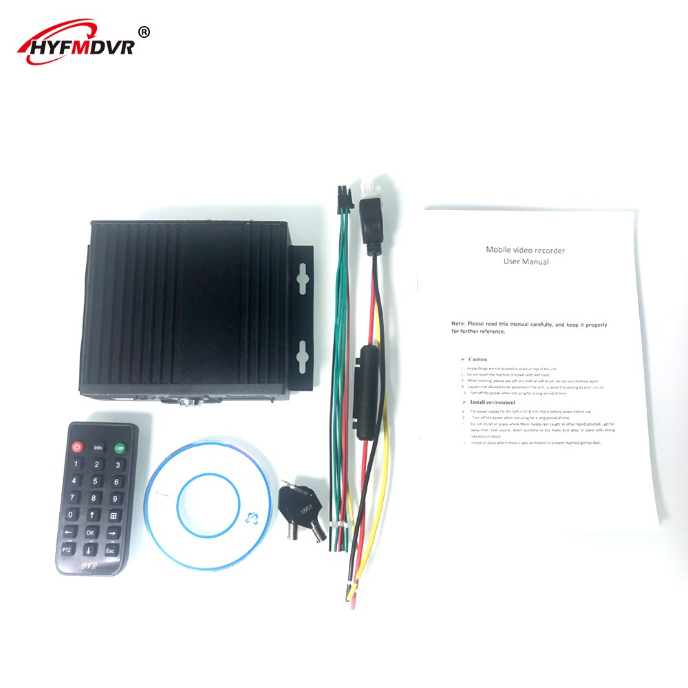 HYFMDVR Source factory HD 4 canales AHD 960P vigilancia local DVR móvil carga coche/barco/vehículo comercial