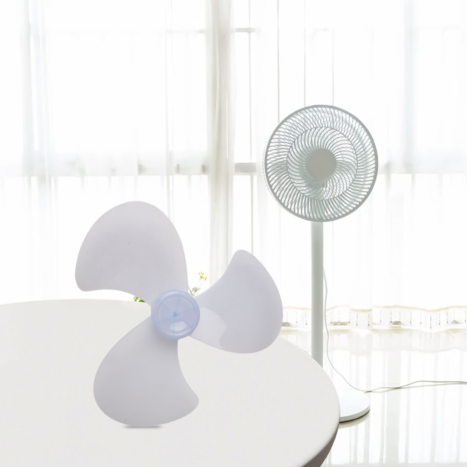 Fan Blade Replacement Three Leaves Fan Blade PP Plastic Material Quiet Operation High Temperature Resistant For Desk Fan