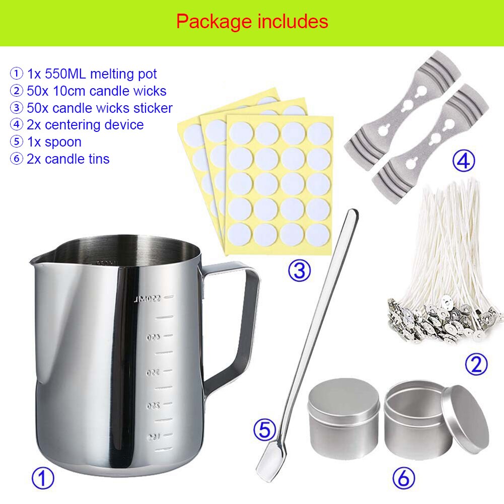 Candle Making Kit DIY Candles Craft Tools Fresh Scent Candle Making Set for Beginners Candle Making Tool For Home: 550ml