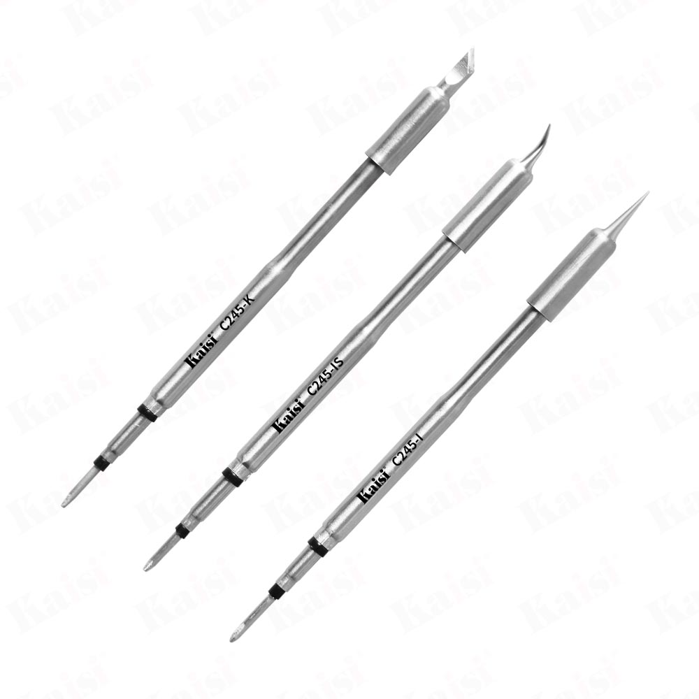 Kaisi C115 C210 C245 Soldering Iron Tips Lead Free Compatible Sugon Aifen Aixun Maant GVM Oss Sunshine Soldering Station Handle: black