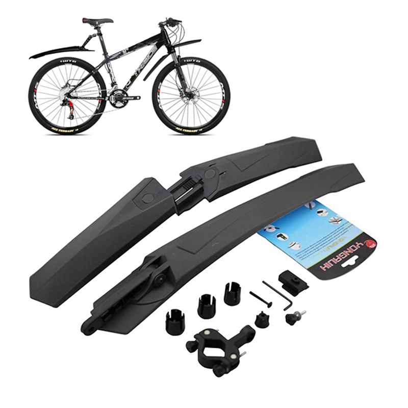 Cycling Mountain Bike Bicycle Front Mudguard + Rear Fender Mud Guard Set MTB Black Green Blue Red White Orange: Black