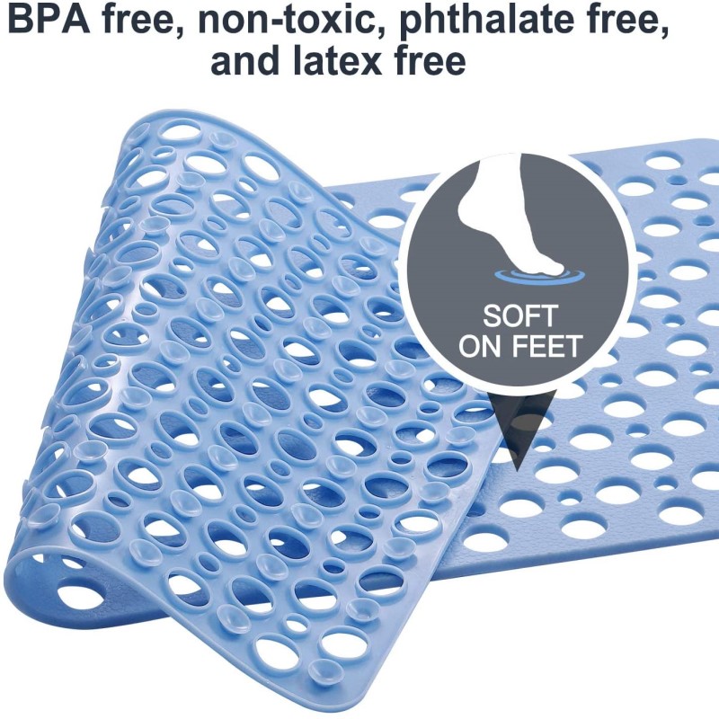 Shower Bath Mat Non-slip TPE Bathtub Foot Pad Hollow Hydrophobic Thicken Tasteless Shower Room Rug Environmental Bathroom Mats