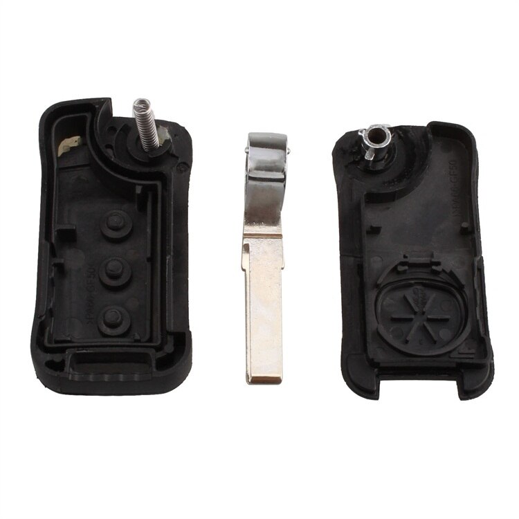 Yetaha 2 Buttons Flip Folding Remote Key Shell Car Case Fob Cover Replacement For Nissan Micra Note Navara Almera