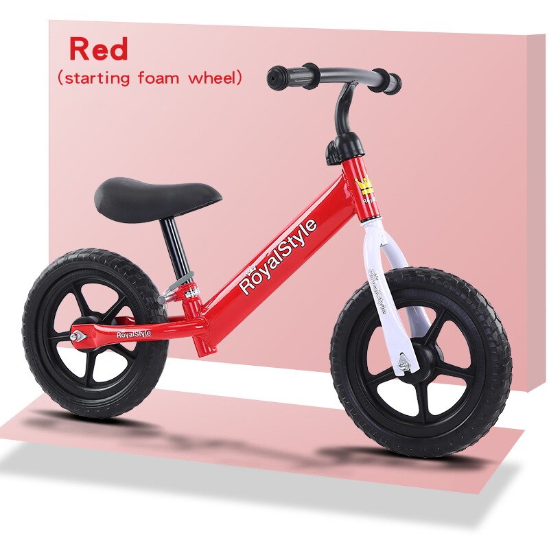 Kids Balance Bike Wheel Children Bicycle Slide Car No Pedal Aluminium Alloy Bike Baby Scooter Kids Outdoor Sport Toy Z28: foam red