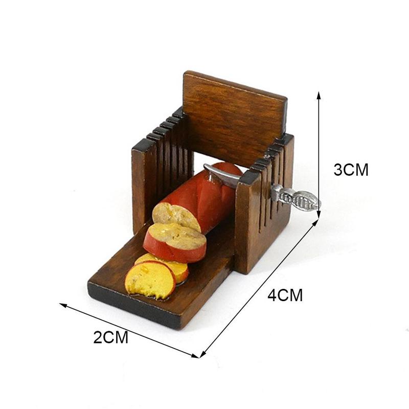 1/12 Dollhouse Mini Simulatie Toast Brood Slicer Model Accessoires Speelgoed Poppen Keuken Speelhuisje Huis P6E8: Default Title