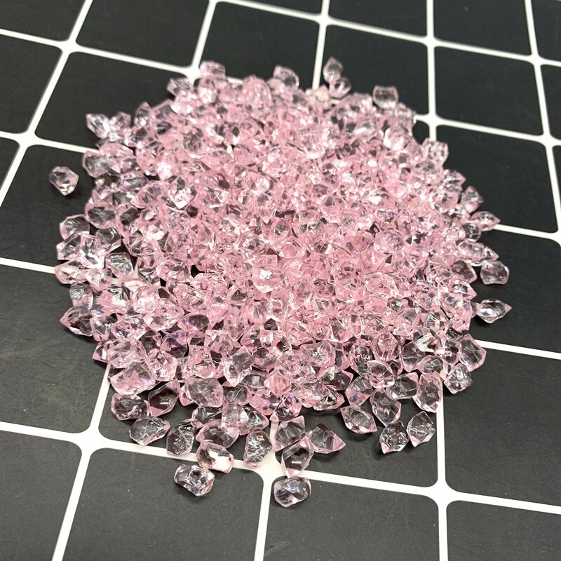 200 Uds. De piedras acrílicas coloridas para acuario, cubitos de hielo de cristal, decoración, relleno de jarrón, guijarros, accesorios para pecera, decoración de joyería DIY: Verde