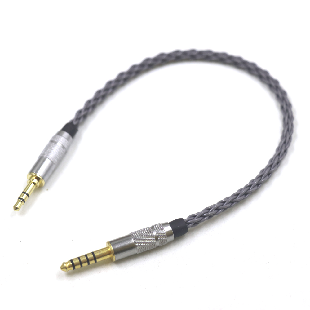 Hifi 4,4 mm naar 3,5 mm audiokabel Verzilverd 4,4 mm balans naar 3,5 mm aux-aansluiting Gebalanceerde audio-adapterkabel mannelijk naar mannelijk