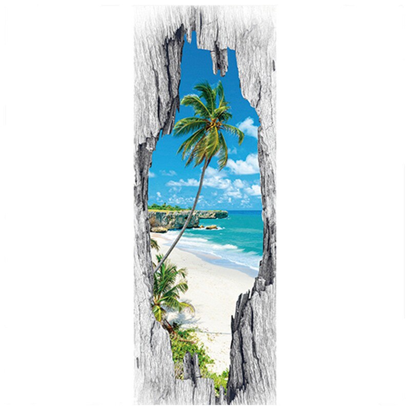 Secenery Sticker Background 50*140cm door stickers park waterfall scenery 3d w... – Grandado