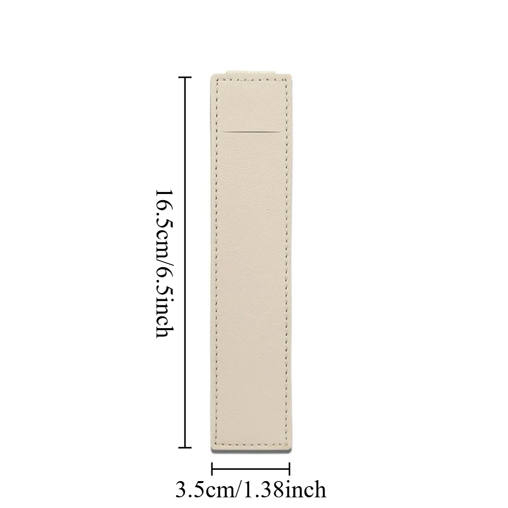 Leren Pennen Etui - Elastische Gesp Notitieboek Hoes - School & Kantoor Schrijfwaren: Wit
