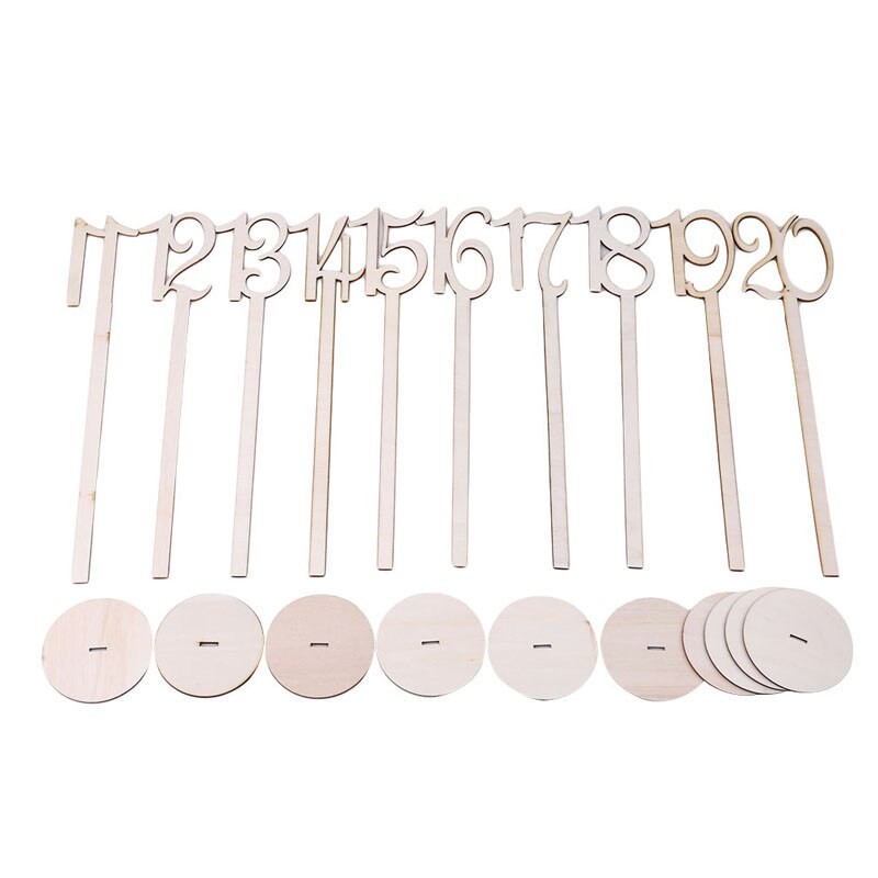 1-20 Numbers Wooden Signs Wedding Table Number Table Numbers Rustic Wedding Engagement Seat Numbers Sign Ornaments