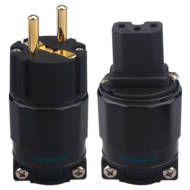 Pailvens HiFi Netsnoer, 3 Polig, High End Stroomkabel Met Dicht Schermvlechtwerk Vergulde Eu Stekker 12 Awg Koudapparaatkabel Voor Luidspreker Subwoofer Vermogensversterker 1 M Zwart 786826095