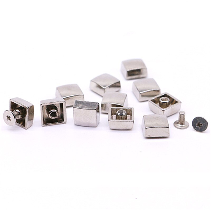 Screw Rivets 10 sets/pack Square rivet metal studs for shoes Silver pyramid moulds rivet B-06