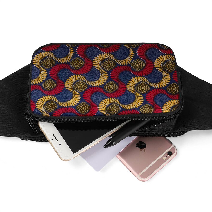 Forudesigns styl Ankara afrykański Dashiki Design Lady piterek moda podróż pieniądze telefon skrzynia bananowa torba dla kobiet torba Wasit