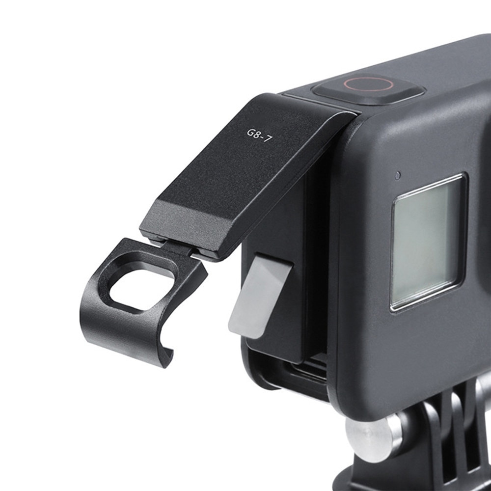 Tapa de batería recargable tapa para cierre de la batería G8-7 para GoPro Hero negro 8 Cámara deportiva extraíble tipo C puerto de carga cubierta del adaptador
