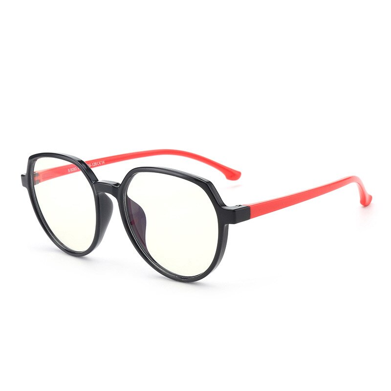 Kids Computer Gaming Glasses Flexible Big Oval Temple Girls Optical Eyeglasses Frame Full Rim TPEE Boys Spectacles Presc