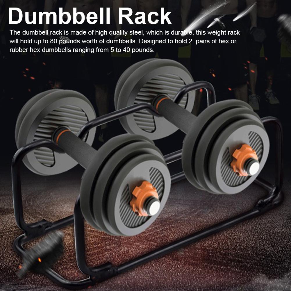Single Layer Dumbbell Rack Compact Durable Barbell Storage Stand Vertical Strengthen Steel Bracket For Home Gym Dumbbell Support