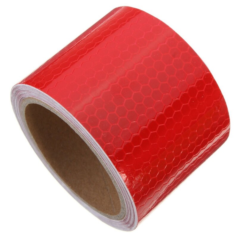 -5cm x 3m ruban d'avertissement ruban réflecteur ruban de sécurité, rouge