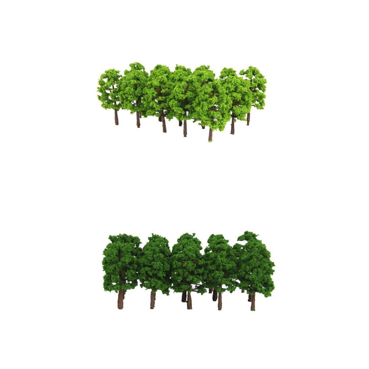 40 Pieces 8cm 1:150 N Scale Plastic Model Trees Railroad Landscape Scenery model trees to decorate building model, roadway,