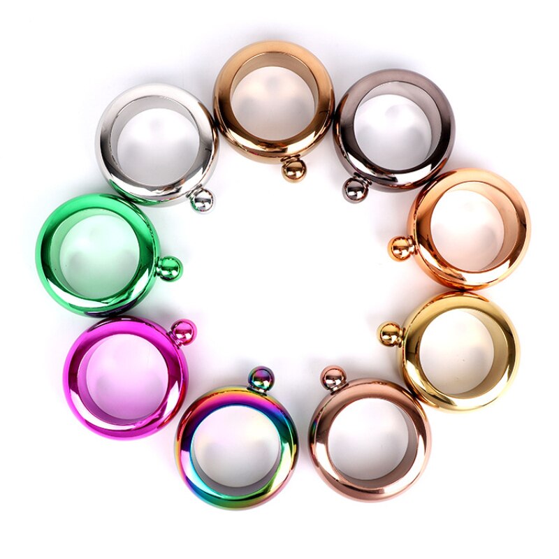 Portable Mini Hip Flask Bangle Bracelet Hip Flask With Funnel Stainless Steel Alcohol Whiskey Metal Hip Flask Pocket Flagon