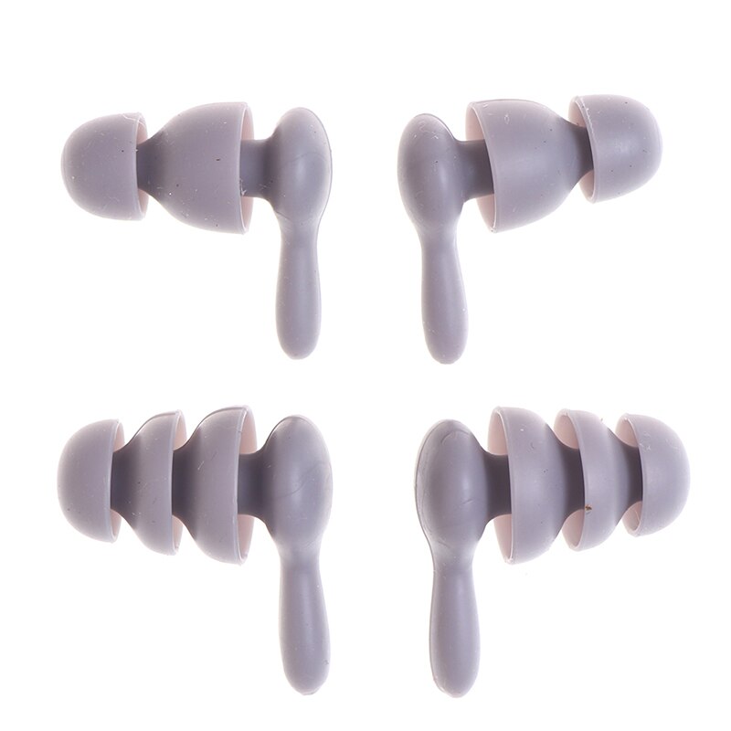 2 paar zachte schuim oordopjes tegen geluid, slaap- en reisgeluid, siliconen oordopjes tegen lawaai: Grijs