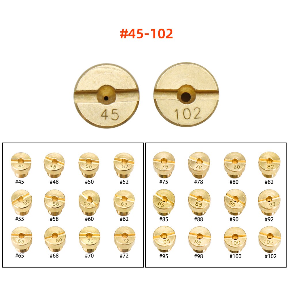 Alconstar 12Pcs Main Jet Voor Dellorto Carburateur Sha Phbg Ad/Ds Racing Belangrijkste Injector Nozzle Pilot Jet