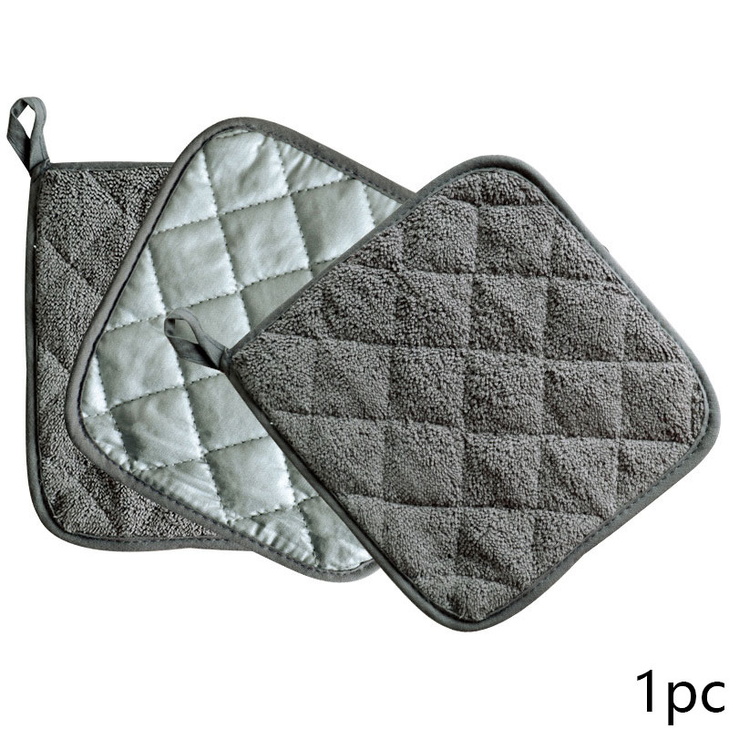 Soportes para ollas y toallas resistentes al calor, soporte para alfombrilla antideslizante de algodón, almohadillas calientes, manteles individuales para mesa, accesorios para cocina y hornear: Dorado