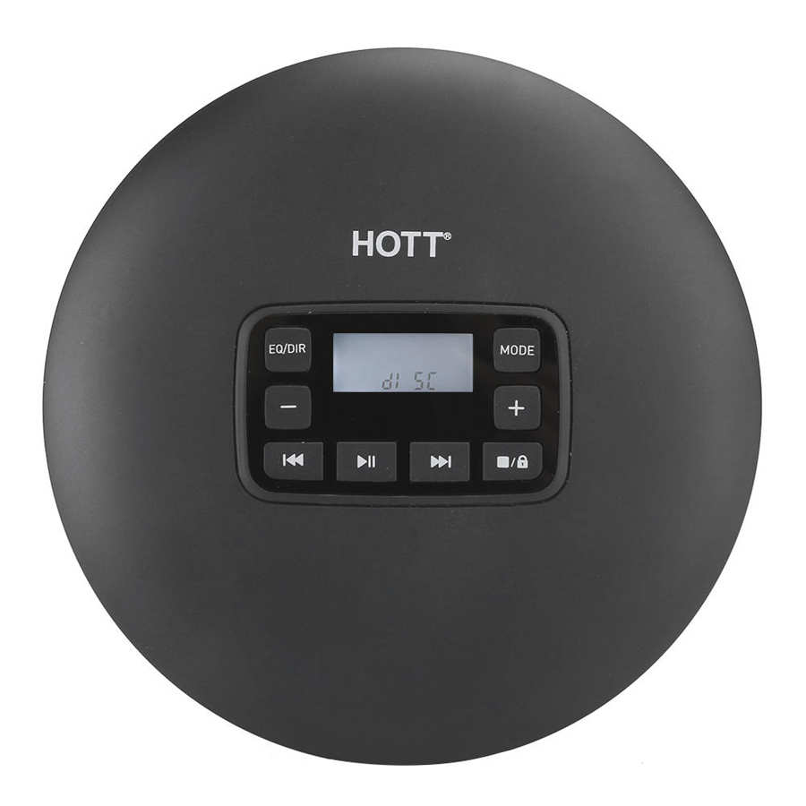 Baladeur de CD de musique de lecteur de CD de HOTT CD204Portable avec l'affichage d'affichage à cristaux liquides lecteur de musique de CD avec Anti-saut/antichoc pour le voyage à la maison et la voiture: Default Title